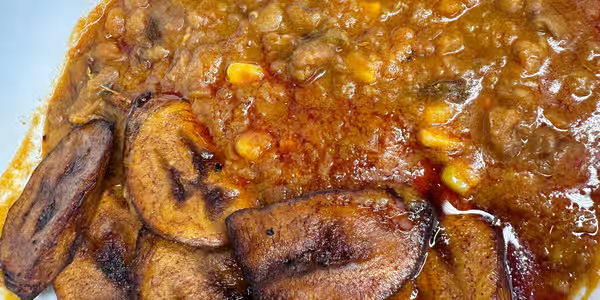 Traditional Nigerian beans and corn porridge Adalu at Foodsleeve